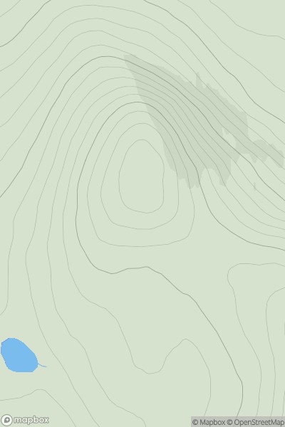 Thumbnail image for Creag an Lochain [Altnaharra to Dornoch] showing contour plot for surrounding peak